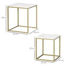 Coffee Table Set: Table With Two Sides, Pillow Table, Sofa Table, Steel Frame Sofa Table, White For Living Room And Bedroom