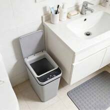 三模式感应窄型智能垃圾桶，适用于浴室、厨房和办公室，带盖，防臭，非接触式电动垃圾桶，适用于家庭、商业和公共厕所，实用乔迁礼物。 - 彩色 - 查看 5