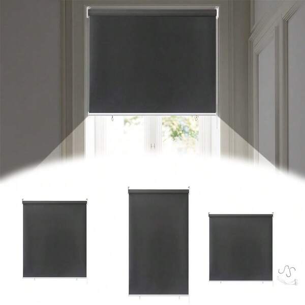 Outdoor Roller Blind, Vertical Blind, Balcony Roller Blind, Outdoor Sun Protection For Terrace, Anthracite