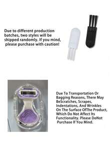 女士脱毛剃刀，适用于腋下、腿部和比基尼部位，便携式剃刀，紫色安全手动剃刀，女士比基尼手动安全剃刀刀片脱毛剃须/5层刀片，不锈钢刀片可更换紫色剃刀头，女孩礼物旅行必备，适合外出 - 彩色 - 查看 11