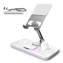 6-In-1 Wireless Charging Station For Ap Pl E Products With Clock, 5-Color RGB And Foldable, 15W Multiple Devices Wireless Charging Stand For IPad Stand, For Ip Ho Ne16, For Ai RP Ods, For Ap Pl E Watch - trắng - Xem 9