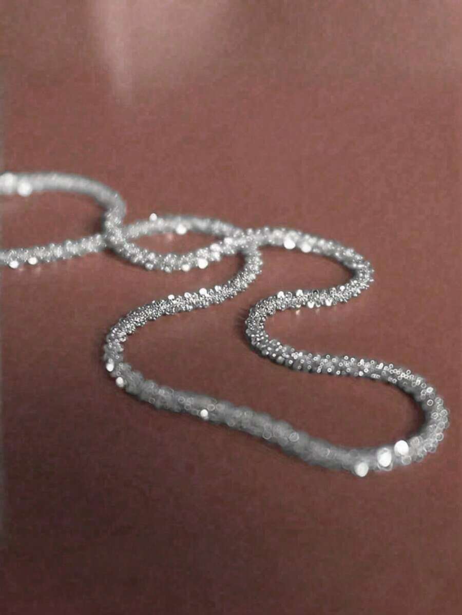 1pc Sparkling Men Women Minimalist Chain Sky Star Necklace 18 24 Inches Adjustable Length For Daily Wear Party Gift Fashion Jewelry BBIO - 彩色 - 查看 1