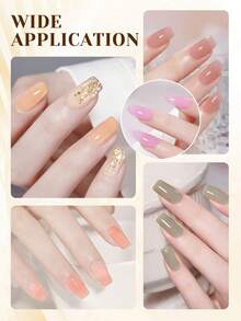 18毫升透明加固凝胶指甲油，用于加固、延长、底胶，瓶装，可卸除UV/LED凝胶延长 - 無色 - 查看 7