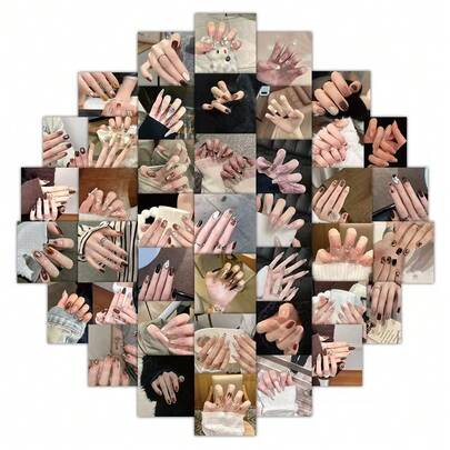 Premium Nail Art Reference Sticker Set, Waterproof PVC Decals Covering French Tie Dye, Rhinestone Glitter, Minimalist Lines, Gradient Blush And Other Popular Designs, Suitable For Nail Salon Display, Personal Inspiration Collection, Scrapbooking, A Practical And Creative Tool For Nail Artists, Enthusiasts And Fashion Trendsetters