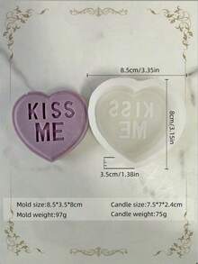 Romantic Heart Proposal Silicone Mold Combination, Valentine's Day Anniversary Candlelight Dinner, Table Decoration, Perfect Aromatherapy And Decorative Plaster Creation, Handmade Soap Making Mold - A - View 7