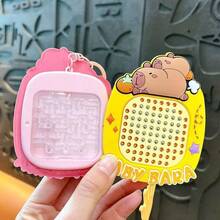 1pc 2026 Kapibara Magnetic Bead Drawing Board Puzzle Toy Keychain, Cute Cartoon Backpack Pendant, Interactive Toy, Perfect Gift For Friends, Birthday, Party, Boys And Girls - Multicolor - View 6