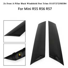 2x Front A Pillar Black Windshield Post Trims 51137272583/84 For Mini R55 R56 - A - View 4