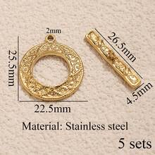 5 أزواج من الخواتم المفتوحة المطلية بالذهب الأصفر عيار 18 قيراط من الفولاذ المقاوم للصدأ بتصميمات قلب/فراشة/زهرة/محفورة، مناسبة لصنع الأساور والقلائد وغيرها من المجوهرات اليدوية، إكسسوارات زخرفية يومية - مشبك OT - مشاهدة 15