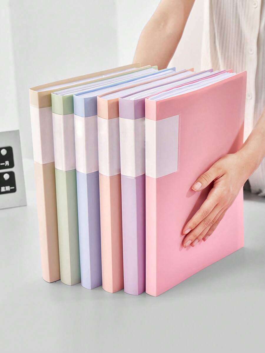 A4文件袋，透明插页文件整理器，学生用品，大容量多功能文件夹，合同夹，办公用品 - A4資料夾 - 查看 1