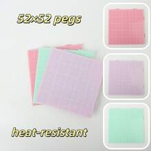 Pana-beads 1pc 2.6mm Mini Fuse Beads Pegboard With Lines Square Fuse Beads Pegboard Crafting Board Essential For DIY Jewelry Making Durable Plastic Pegboards Creative Handmade Projects - Multicolor - View 4
