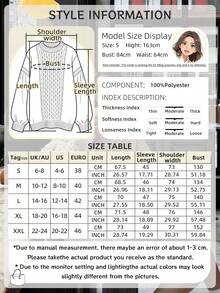 Autumn/Winter New Women's Valentines Day Casual Loose Street Elegant Outing Date Back To School Twist Rope Knitted Long Sleeve Round Neck Pink Sweater - Pink - View 8