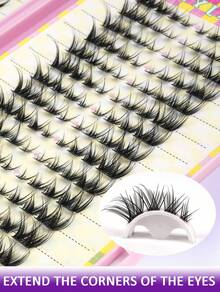 252pcs False Eyelash Book,Soft Synthetic Fiber Lifting Eyes Effect,C-Curl Voluminous, Ample Quantity, DIY False Eyelashes, Fluffy & Soft,Suitable For Daily Wear, False Eyelashes, Makeup, Eyelash Extension, Short False Eyelashes, DIY False Eyelashes,DIY Eyelash Extension At Home - C - 查看 6