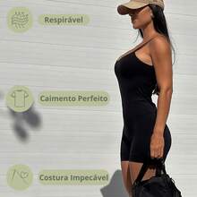 Fitness Jumpsuit In Super Premium Fabric With ZERO TRANSPARENCY Polyester Backless / Backless Vacation Sports And Fitness Travel Diary Homecoming - 黑色 - 查看 6