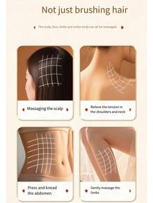 Acupressure Massage Comb, Copper & Wood Meridian Comb, Gua Sha Scalp Tool, Hair Relaxation Tool, Sandalwood Comb, Scalp Massage Brush, Stimulate Hair Growth, Relieve Tension, Scraping Massage Tool, Valentine's Day Gift, Mother's Day Gift, Meridian Massage, Deep Relaxation Tool, Multi-Functional Handheld Head Massage Tool, Acupoint Trigger Point Massage, Also Suitable For Full Body Deep Intensive Massage - Rosewood Massage Comb - View 3