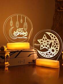 LED发光星月挂饰，室内窗饰，氛围照明，需电池，节日装饰 - 彩色 - 查看 8