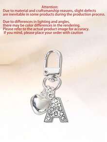 个性化心形吊坠，可刻姓名首字母，心形钥匙扣，定制包包挂饰，礼物，钥匙链，独特手机配件，简约设计，适合女士钱包和手机配件，是送给朋友、家人或女友的完美礼物，户外配件，派对配件，礼物，纪念品，女士包包挂饰，汽车挂饰，送给女性和女孩的礼物 - 彩色 - 查看 9