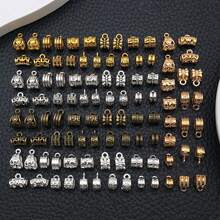 20/100颗扣环珠吊坠，吊环管珠，散珠隔珠，珠子挂钩吊坠，用于珠宝制作DIY项链手链 - 均碼 - 查看 15