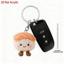 Llavero acrílico con diseño plano y lindo de sushi, decoración colgante para mochila, perfecto para decoración del hogar y regalos de fiesta - sushi - Ver 3