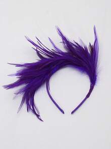 1 pezzo Fascia per capelli stile bohémien con piume colorate - Multicolore - Visualizzare 13