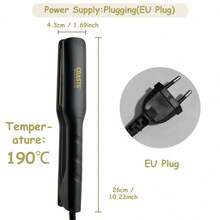 CRASTS 2-In-1 Straightening & Curling Hair Iron, Ceramic Flat Iron For Straightening, Curling, And Bangs, No Damage To Hair - Black - View 13