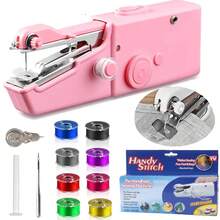 Máquina de Costura Portátil - Máquina de Costura Mini Portátil Adequada para Iniciantes e Adultos, Costura Rápida em Tecidos de Roupas DIY Doméstica e de Viagem (Cor Aleatória) - Multicolorido - Visão 18