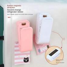 1pc Mini Handheld Food Sealer - Compact ABS Plastic Bag Sealer, Keeps Food Fresh, Easy-To-Use Kitchen Tool, White/Pink, Battery Powered (AA Batteries Not Included), Mini Sealer - Multicolor - View 2