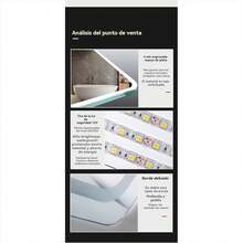 Genérico Espejo Redondo con Luz LED, 3 Tonos de Luz Fría, Cálida, Neutra, Atenuable, Interruptor Táctil, Montaje en Pared, para Baño o Tocador (60 cm) - Blanco - Ver 8