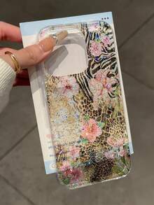 奢华豹纹硅胶猎豹纹高级IMD闪光渐变亮面豹纹花卉彩绘防震手机壳，兼容苹果 16 Pro Max、16、16 Pro；高级闪光渐变亮面手机壳，兼容 15 Pro Max；新款防震手机壳，兼容 14、13、12/11；超薄磨砂手机壳，兼容 14 Pro Max、11、14、13 Plus；柔软硅胶手机壳，兼容 15，春季礼物 - 彩色 - 查看 5