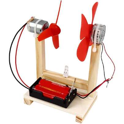 Kit de Generador de Energía Eólica, Kit de Generador de Turbina Eólica con Caja de Batería Kit de Turbina Eólica de Potencia única de 1,5 V para Niños,40964478