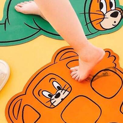 TOM AND JERRY. 汤姆和杰瑞卡通人物浴室垫，杰瑞超强吸水地毯，防滑浴室地毯，浴缸边地毯，淋浴房门垫，马桶脚垫，猫垫，宠物垫，厨房地毯