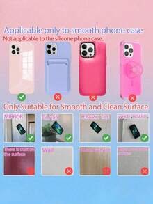 3pcs Silicone Heart-Shaped Double-Sided Suction Cup Phone Holder, No Need To Paste, High Suction Adsorption For Phone, Hands-Free Selfie Video Phone Stand Accessory - A - View 8