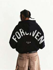 Kingdom Essential Hoodie |     Christian Oversized Hoodies, Heavyweight Faith Sweatshirts With Yahweh, Yeshua, Forgiven Designs, Super Soft Religious Apparel Gifts For  Men |   Valentine Outfits For Men |   Men GiftsDaily Outfits For Men And Women - Black - View 1