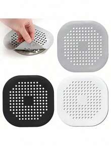 4/2/1pcs Silicone Hair Catcher And Drain Stopper - Prevents Clogging And Odor - Multicolor - View 29