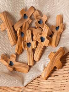 5 Stück Holz Kreuz Daumenringe, andächtige Accessoires für den täglichen Gebrauch, Geschenke, Bestseller, beliebter Artikel - Einheitsgröße - Übersicht 9