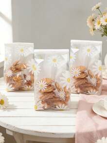 50pcs Transparent Baking Food Bags,Daisy Theme Plastic Candy Bags,Baby Shower Party Decor Candy Cookie Clear Cellophane,1st Birthday Gifts Packaging Bag,Bridal Shower Gift Bags,Gender Reveal Party Supplies,Babe Shower Theme Gift Packaging, Newborn Baby 1st Birthday Party Candy Bag, Baby Shower Party Favor - Xiao Zouju - View 3