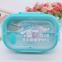 Sanrio 1pc Hello Kitty & Kuromi Bento Lunch Box, Stainless Steel Thermal Insulated Lunch Container With 3 Or 2 Compartments, Microwave , Suitable For Salad, Fruit - Large Capacity, Leak-Proof, Durable Adult Lunch Box - Multicolor - View 11