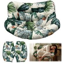 Rocking Chair Cushion,Waterproof Wicker Egg Chair Replacement Pad, Hammock Chair Pad, Oversized Multifunctional Wicker Egg Lounge Chair Soft Cushion,Thick Papasan Seat Cushion With Ties For Indoor & Outdoor Patio, Porch, Balcony, Garden Patio Outdoor Rocking Chair Living Room, Comfy Modern Cozy Lounge Rocker Chair Cushion For Balcony Porch Patio - 嫩芽綠色 - 查看 1