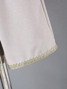 2pcs/Set Boys' Casual Outfit, Fashionable & Versatile Short Sleeve Tee And Shorts, Comfortable Summer Wear, Suitable For 8-12 Years Old Boys, Ideal For Daily And Outdoor Wear, Perfect Choice For Ramadan - Beige - View 7