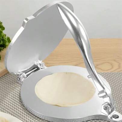 Lever-Operated Round Tortilla Press, Suitable For Flatbread / Pizza / Roti, Baking Essential, Effortless Operation, Non-Slip Handle, Non-Stick Easy Clean, Ideal For Dough Preparation And Cooking, Applicable To 90 Regions