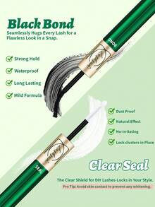 LASHSUN Eyelash Glue Kit, Includes Eyelash Glue, Makeup Remover, And Tweezers, Waterproof, Suitable For Beginners To Do Eyelash Extension At Home, 4-In-1 Set - Black - View 3