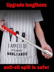 Thick Stainless Steel Food Tongs, Kitchen Food Clip, BBQ Supplies, Heat Resistant Food Tongs, BBQ Tongs - Multicolor - View 11