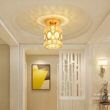 Nordic Crystal Flush Mount Ceiling Light, Corridor Hallway Entryway Foyer Balcony Dressing Room Bedroom Modern Minimalist Lighting Fixture - Multiple Styles - View 2