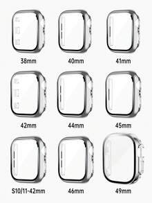 14毫米超薄可调节金色金属表带，兼容 Ultra 3/2/1、SE、S11/S10/S9/S8/S7/S6/S5/S4/S3/S2/S1系列，尺寸38毫米/40毫米/41毫米/42毫米/44毫米/45毫米/46毫米/49毫米。银色屏幕保护膜一体式保护壳，适合作为女士礼物、派对、海滩、旅行或日常穿搭配饰。女士金色款，兼容智能手表配件。 - 銀間玫瑰金 - 查看 11