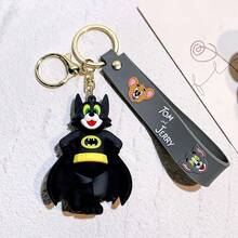 Warner Bros Disguised Cat And Mouse Funny Batman Superman Fusion Keychain, Suitable As A Gift For Family Members During The School Season - Multicolor - View 9