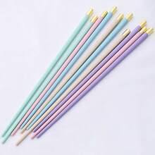 Jokipvy 5pcs/Set Reusable Plastic Sushi Chopsticks, Chinese Style Cutlery Set, Suitable For School, Kitchen, Restaurant, Party - Multicolor - View 3