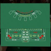 21 Jogo de Blackjack e Dados 90cm*180cm Tecido Impresso Dupla Face, Fonte Legível, Adequado para Reuniões Familiares, Viagens ao Ar Livre, Sala de Jogos, Portátil - Verde - Visão 9