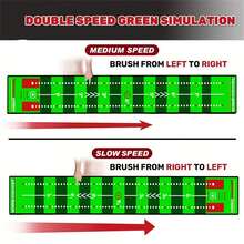 1pc Golf Putting Mat Non Slip Wear Resistant Design Comfortable Fabric For Indoor Practice - Green - View 9