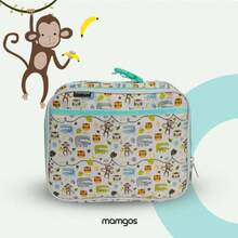 Lonchera escolar para niñas y niños marca Mangos | Lonchera grande con amplio espacio de almacenamiento y diseños únicos | Loncheras para el almuerzo con asa ajustable | Selva (verde claro),40963922 - Albaricoque - Ver 5