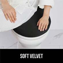 Toilet Seat Covers - 1'8" X 1'7" (Oval)+Black - View 5