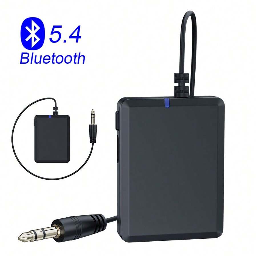 1pc Black Universal Bluetooth Receiver With 3.5mm Audio Cable, Wireless Bluetooth Adapter Converter Applicable For Car Speaker - A - View 1